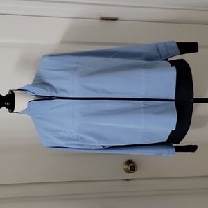 Sweaty Betty Size 12 Two-Color Fast LaneRunning Jacket, Blue on Blue, EUC